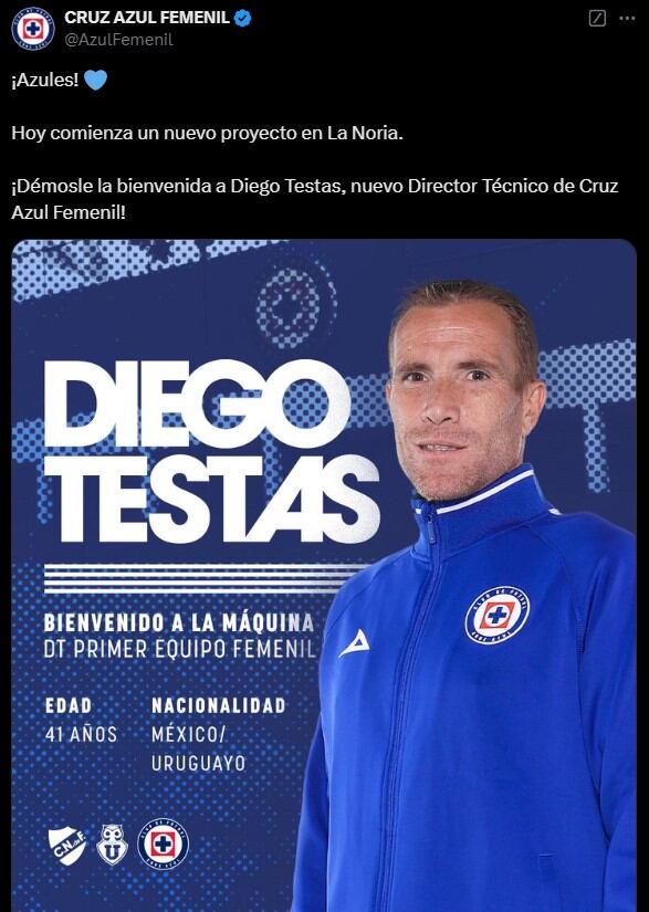 Cruz Azul presenta a su nuevo DT
