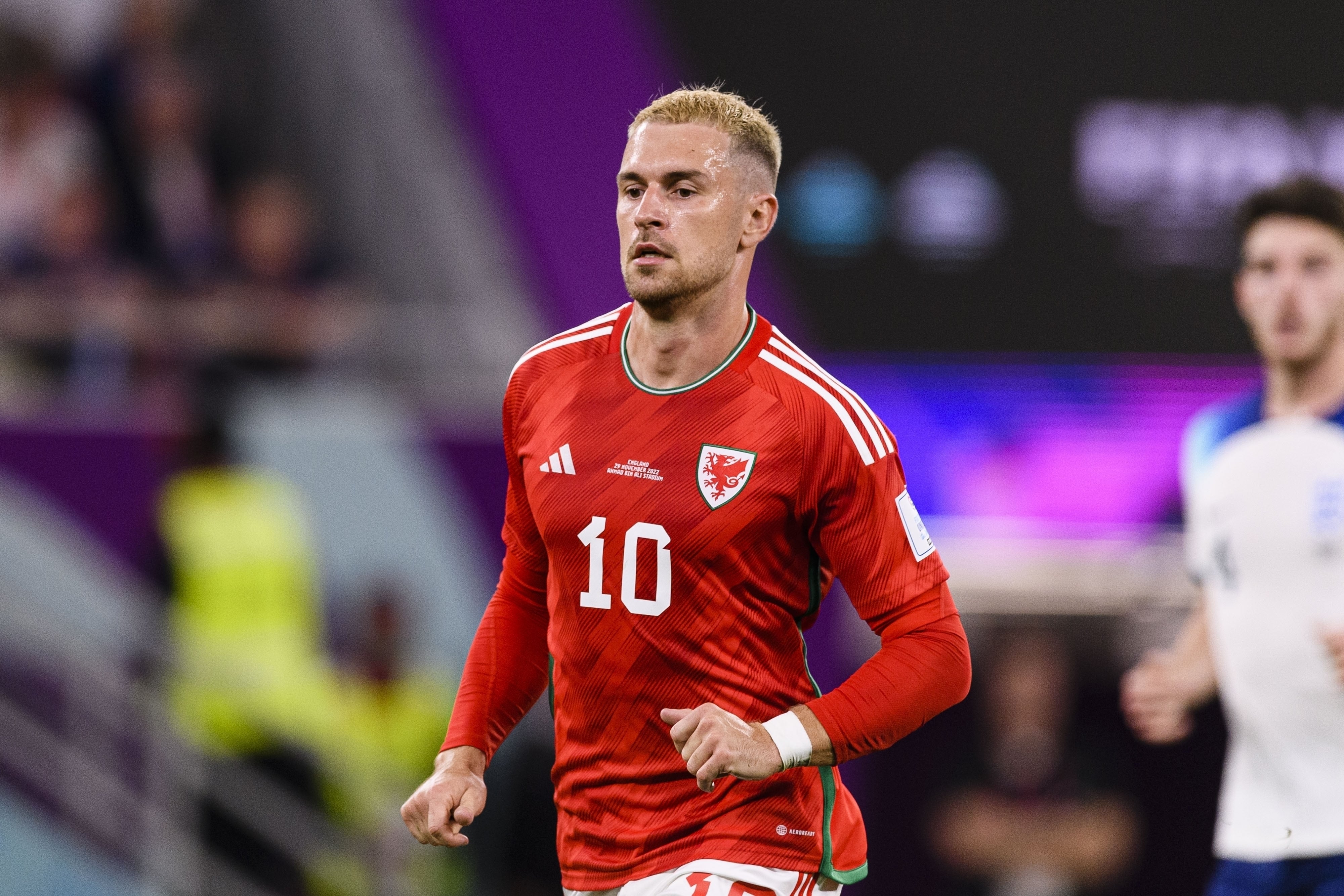 Aaron Ramsey con Gales en el Mundial de Qatar 2022.
