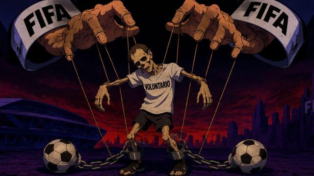 Voluntariado en la FIFA. Imagen de José Cureño, creada con IA, 2026.