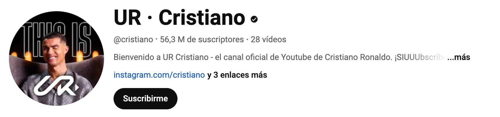 Canal de YouTube de Cristiano Ronaldo