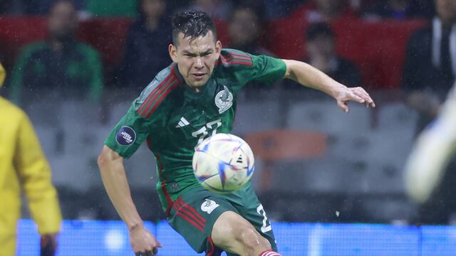 Hirving Lozano, en un partido con la Selección Mexicana.